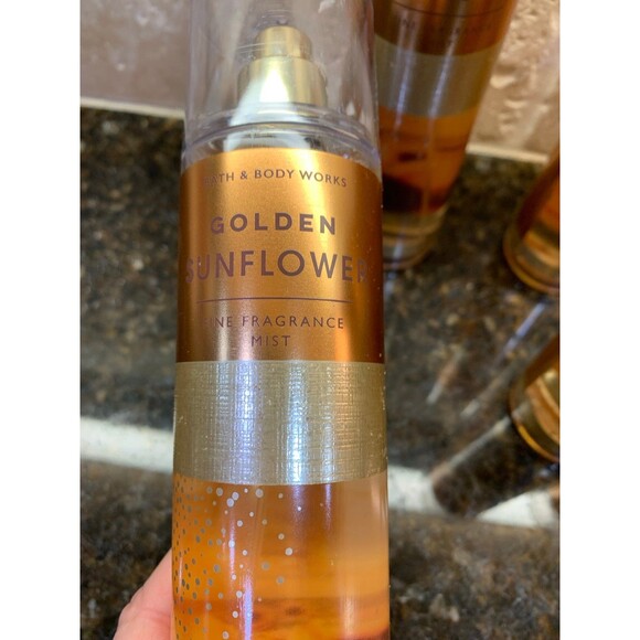 Bath & Body Works Fine Fragrance Mist Retired Golden Sunflower 8 oz NEW Set of 2 - Picture 2 of 3